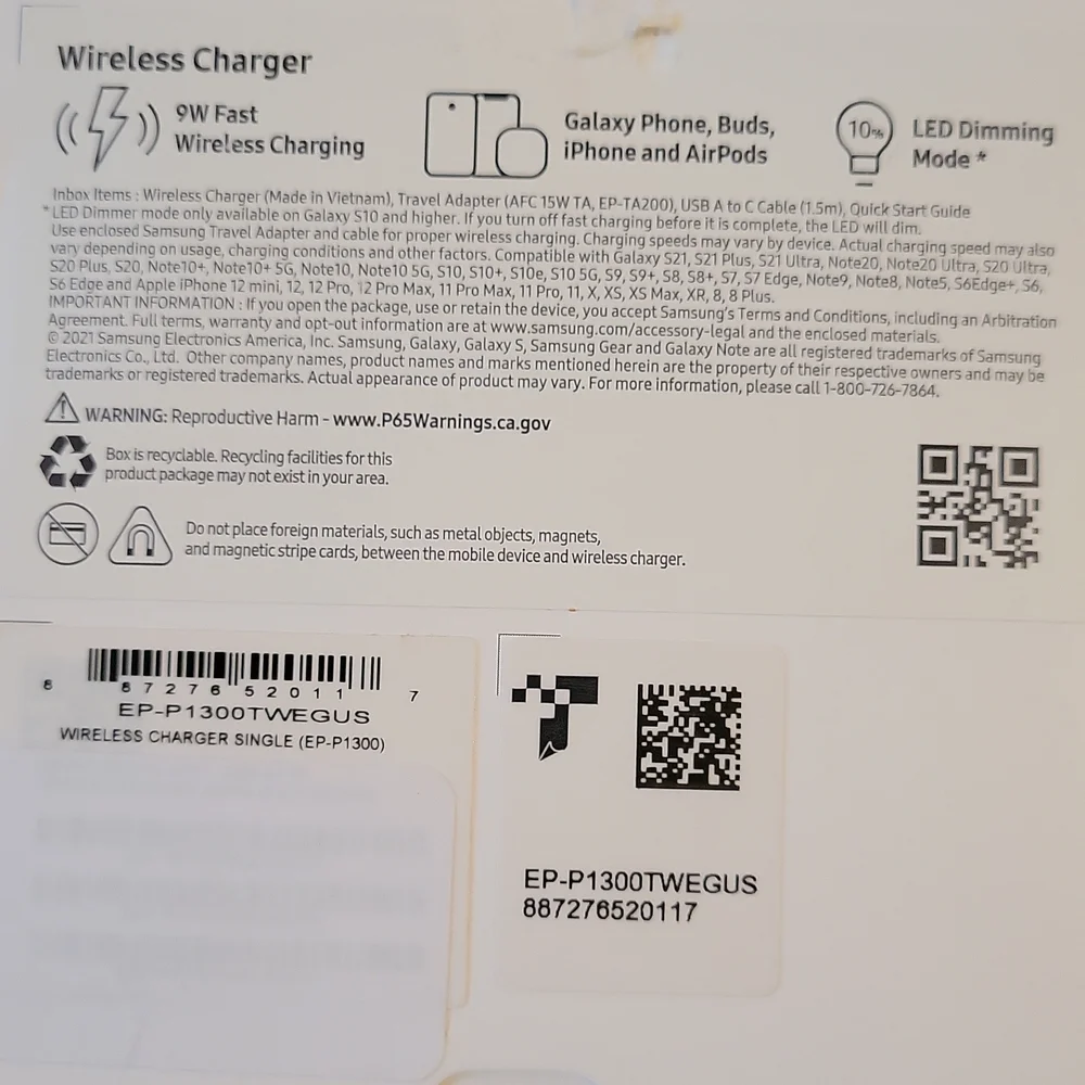 Samsung new boxed amazing wireless charger boxed tagged